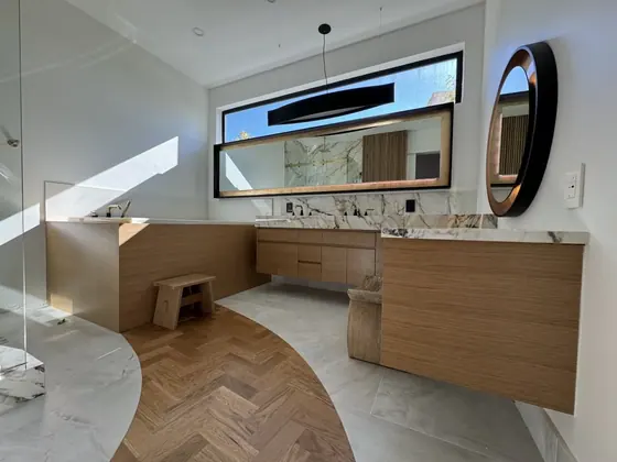 Bathroom Remodeling Project featuring showers, tile & backsplashes — American Remodeling