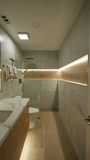 Bathroom Remodeling Project featuring showers, tile & backsplashes — American Remodeling