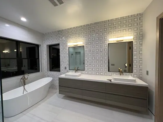 Bathroom Remodeling Project featuring bathtubs, showers — American Remodeling