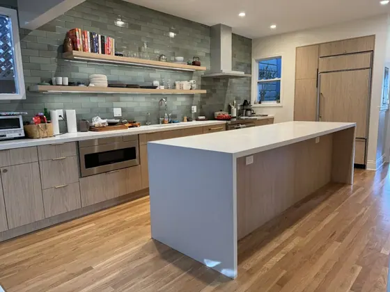 Kitchen Remodeling Project featuring tile & backsplashes, cabinets & storage — American Remodeling