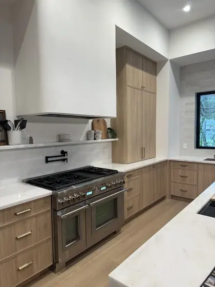 Kitchen Remodeling Project featuring tile & backsplashes, cabinets & storage — American Remodeling