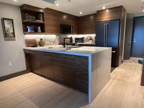 Kitchen Remodeling Project featuring tile & backsplashes, cabinets & storage — American Remodeling